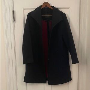 Schneiders Salzburg Austria Long Wool Coat Jacket Black | Women’s Size 6